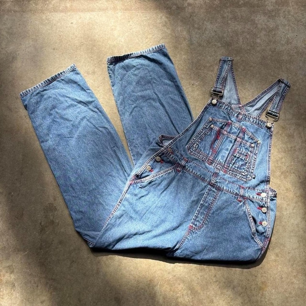 Vintage Y2K No Boundaries blue denim overalls Men's Size large